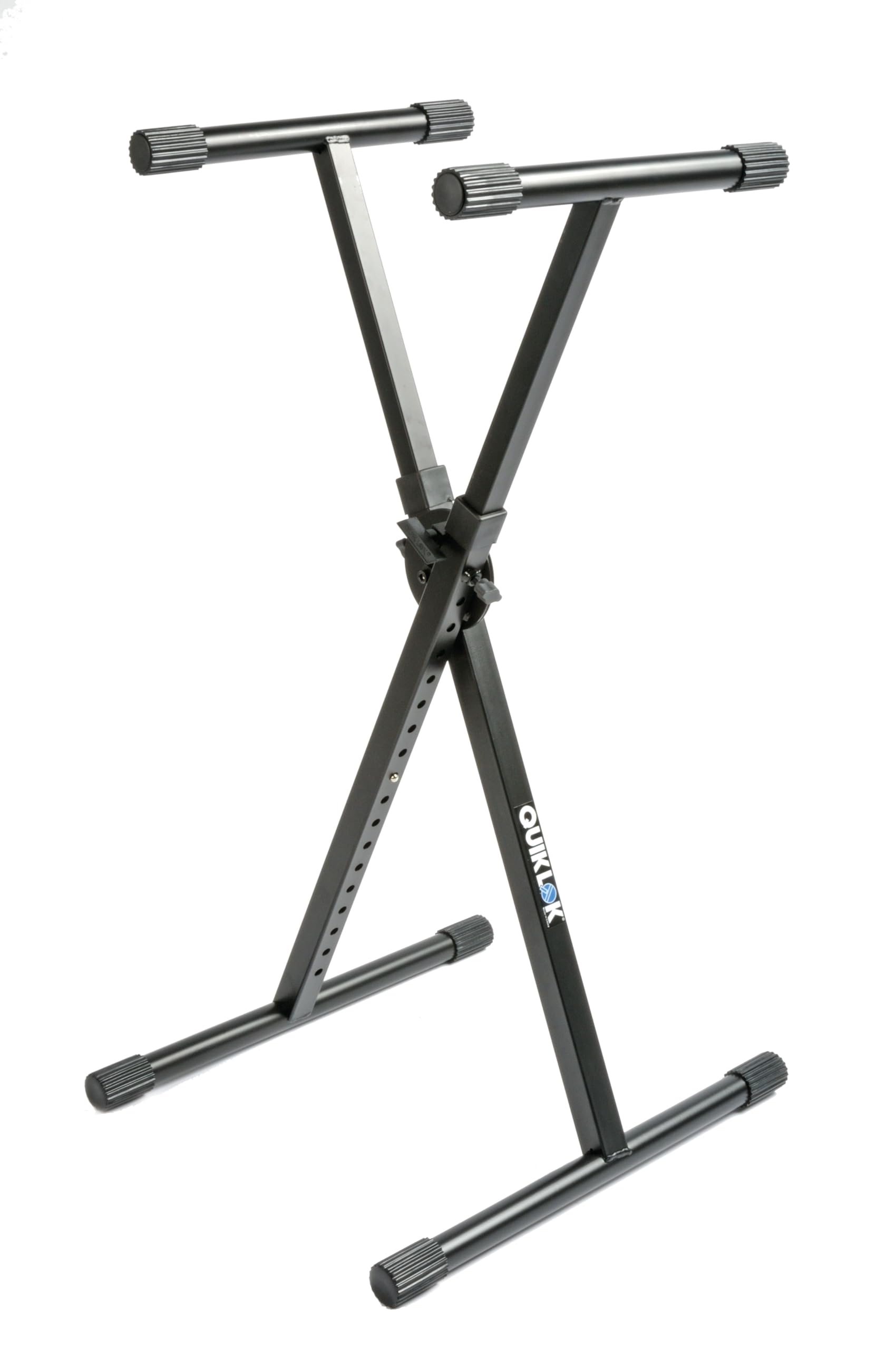 QUIK LOK - BS/619 SUPPORTO PER AMPLIFICATORE, Il supporto a “X” per Tastiera a Singolo Livello, Con Braccetti Telescopici, Altezza Regolabile, Colore Nero