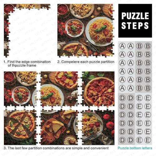Puzzle de 1000 piezas de comida adultos para decoración de oficina 4