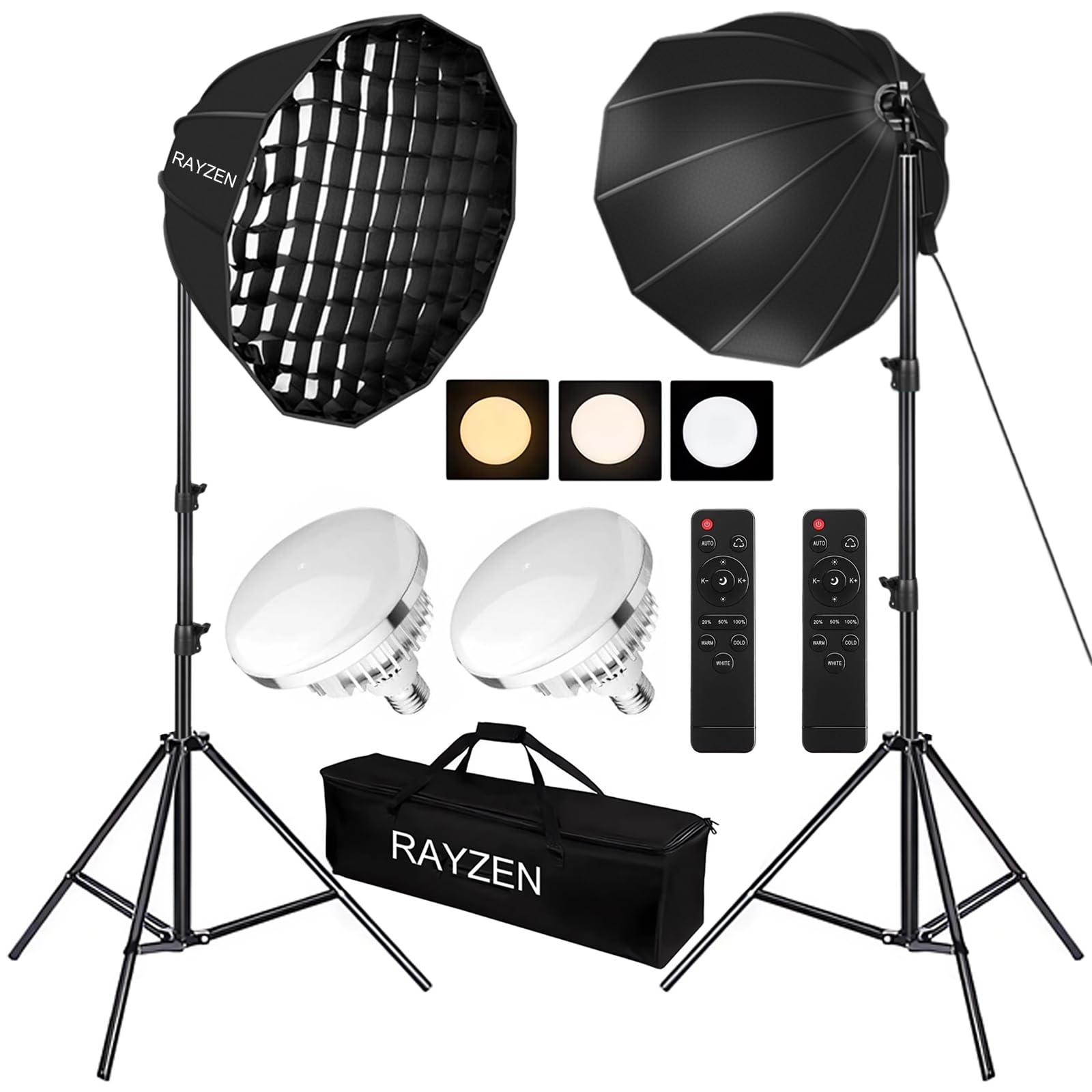 Amazon | RAYZEN パラボリックソフトボックス 60cm 12角形ソフト