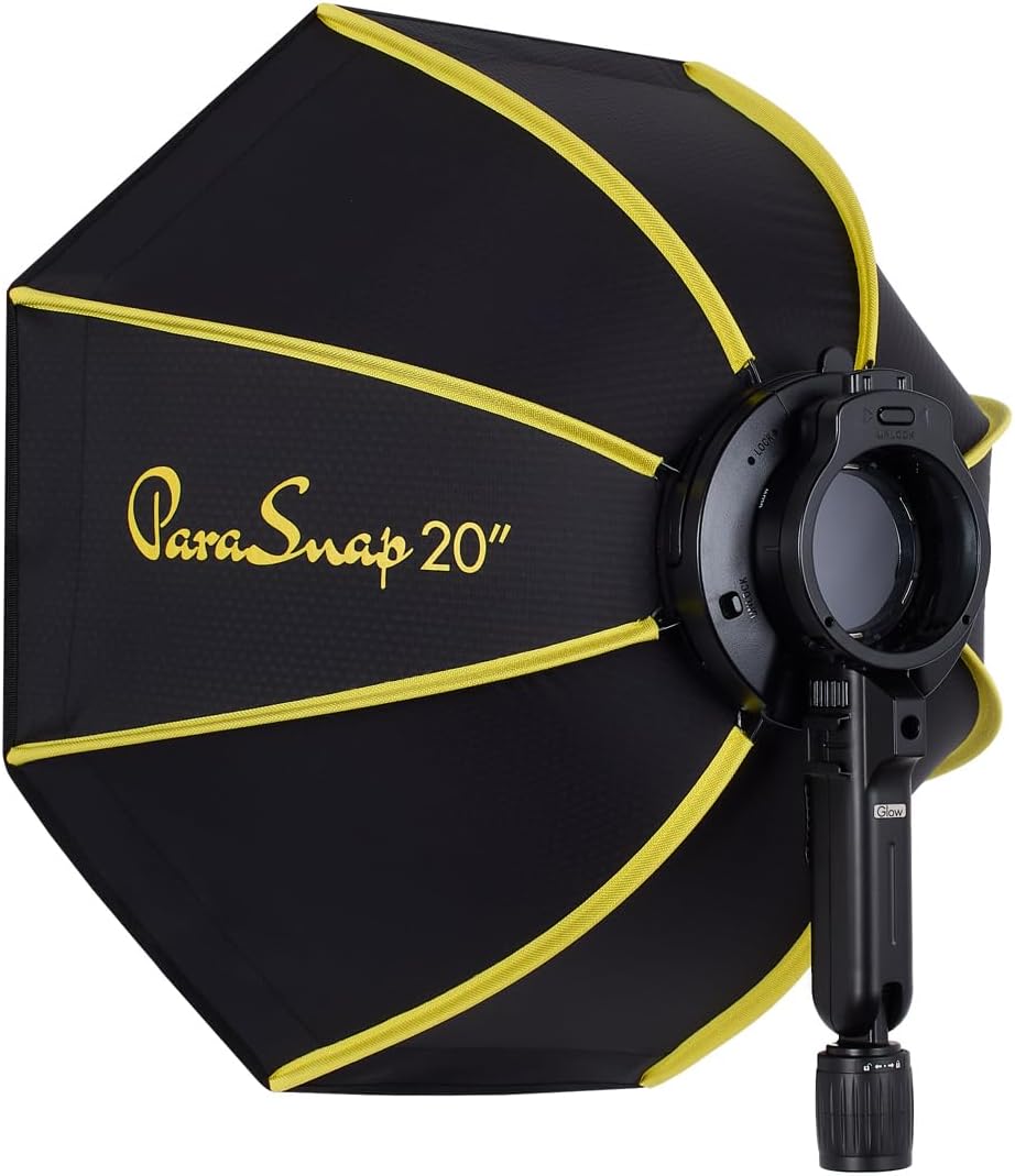 Glow PS-B20K ParaSnap Octagonal Softbox (20") for Round Head Flashs Zoom Li-on X, Profoto A1 and Godox V1