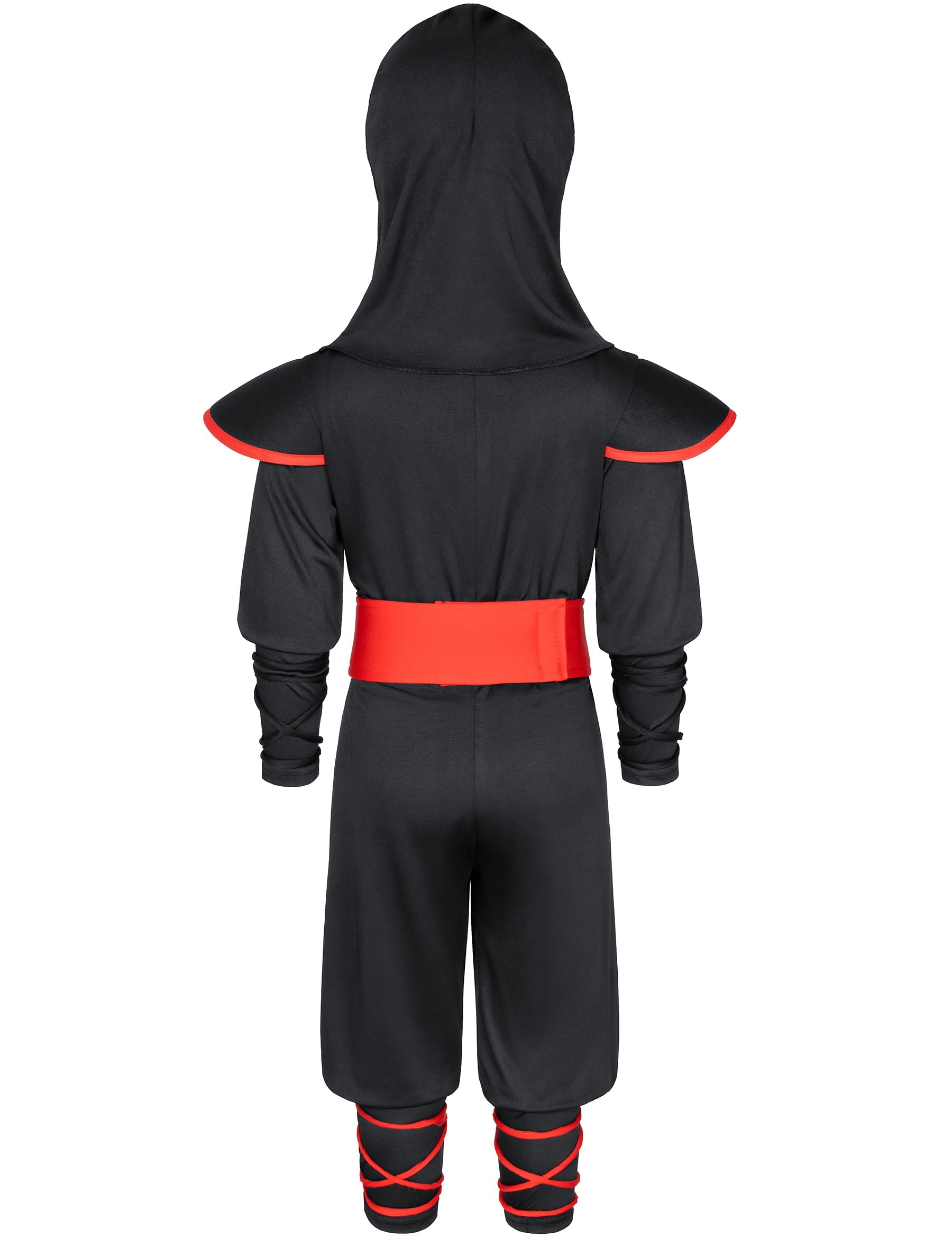 Ninjia - Disfraz para niños y niñas, disfraz de Ninja para niños con accesorios Ninja de lujo para Halloween Cospaly Dress Up