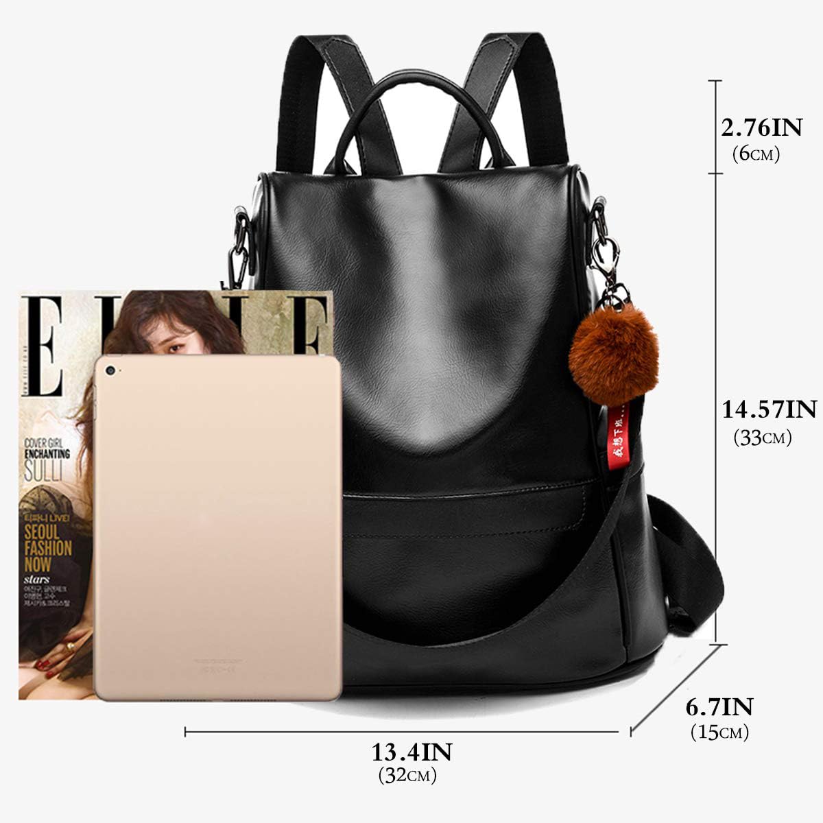 Zaino Donna Borse a zainetto Borse a spalla in pelle sintetica Casual Multifunzione antifurto Borse Backpack Daypack Viaggio lavoro Borsa a Mano