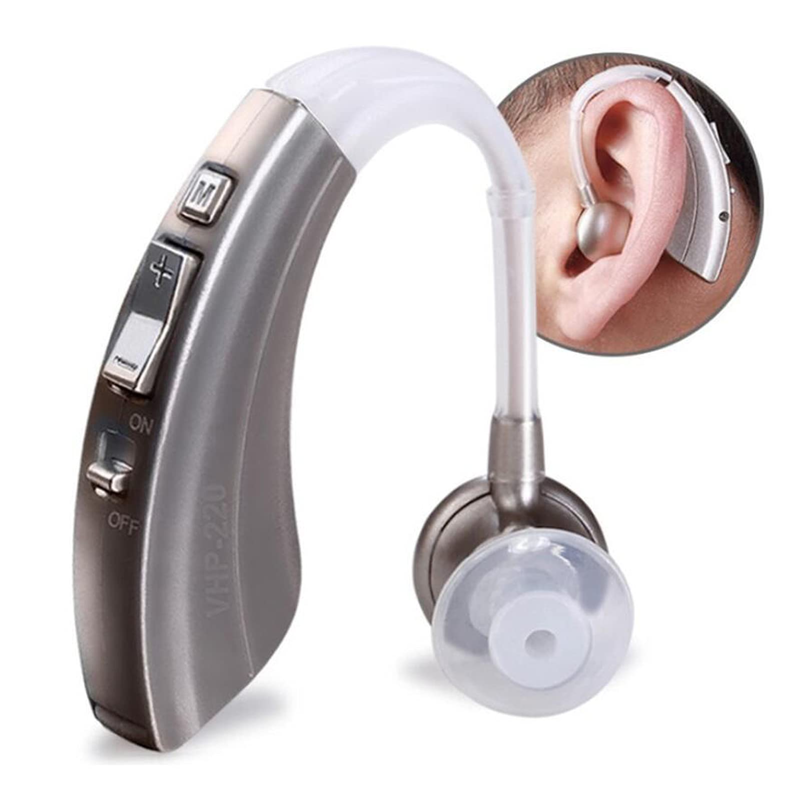 Bias&Belief Sound Amplifier - Voice Enhancer Device - Noise Reduction - Bluetooth Appearance - Exchangeable Battery - 600 Hours Battery Life - for Adults/Elderly