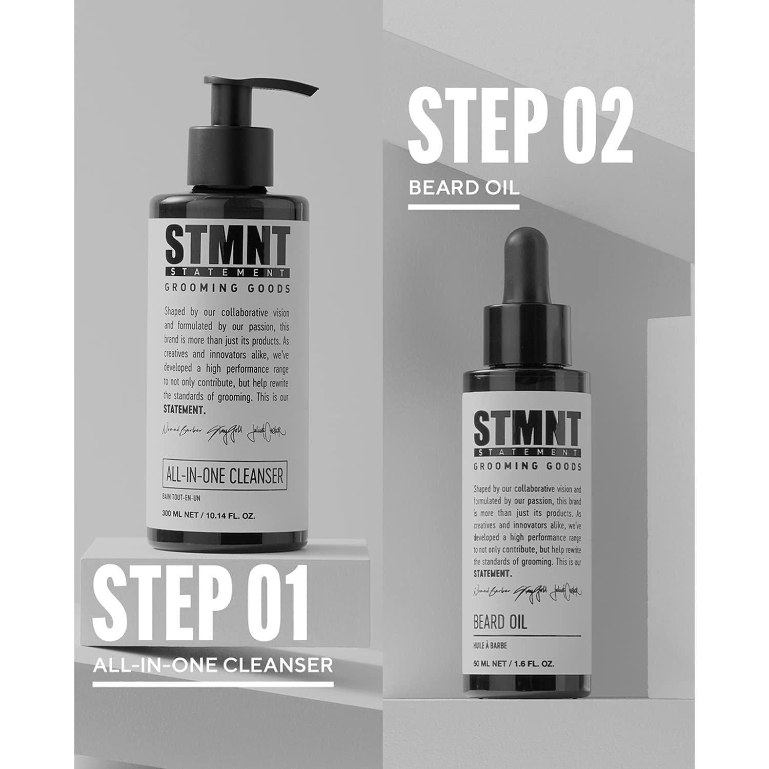 STMNT Grooming Goods All-In-One Daily Cleanser | SLS/SLES Sulfates Free | Extra Caring Formula w/Activated Charcoal & Menthol - Image 3
