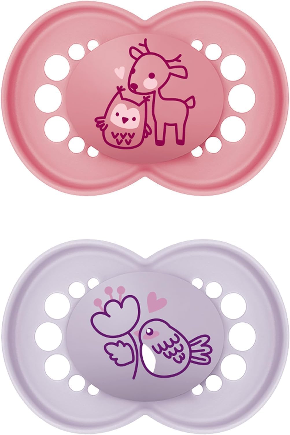 MAM Original Soothers, Pink, 2 Pack