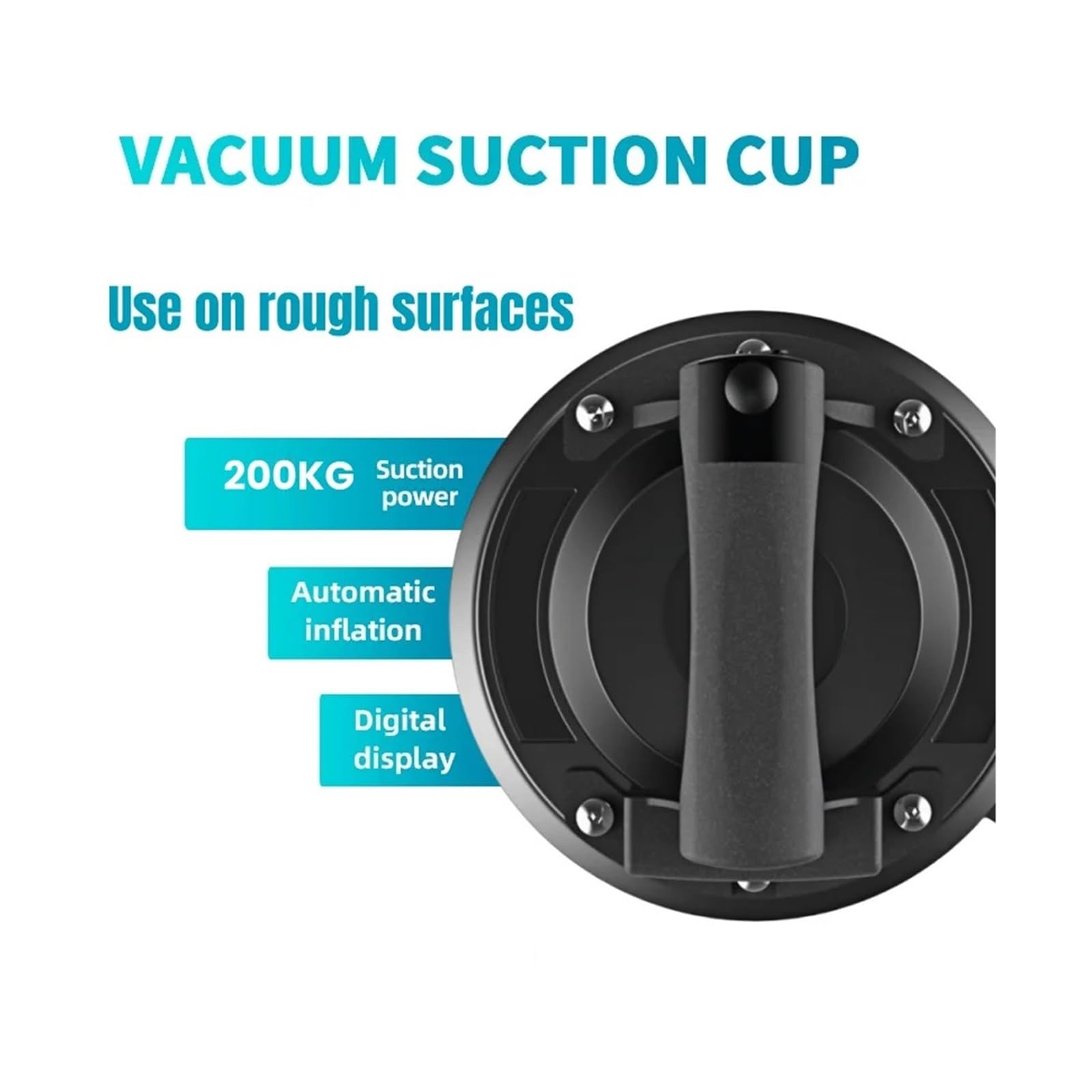 Vakuum-Saugnapf, 200 kg Kapazität, robuster Vakuumverteiler for die Adsorption von Fliesen, Granit und Glas,Vielseitige Anwendung