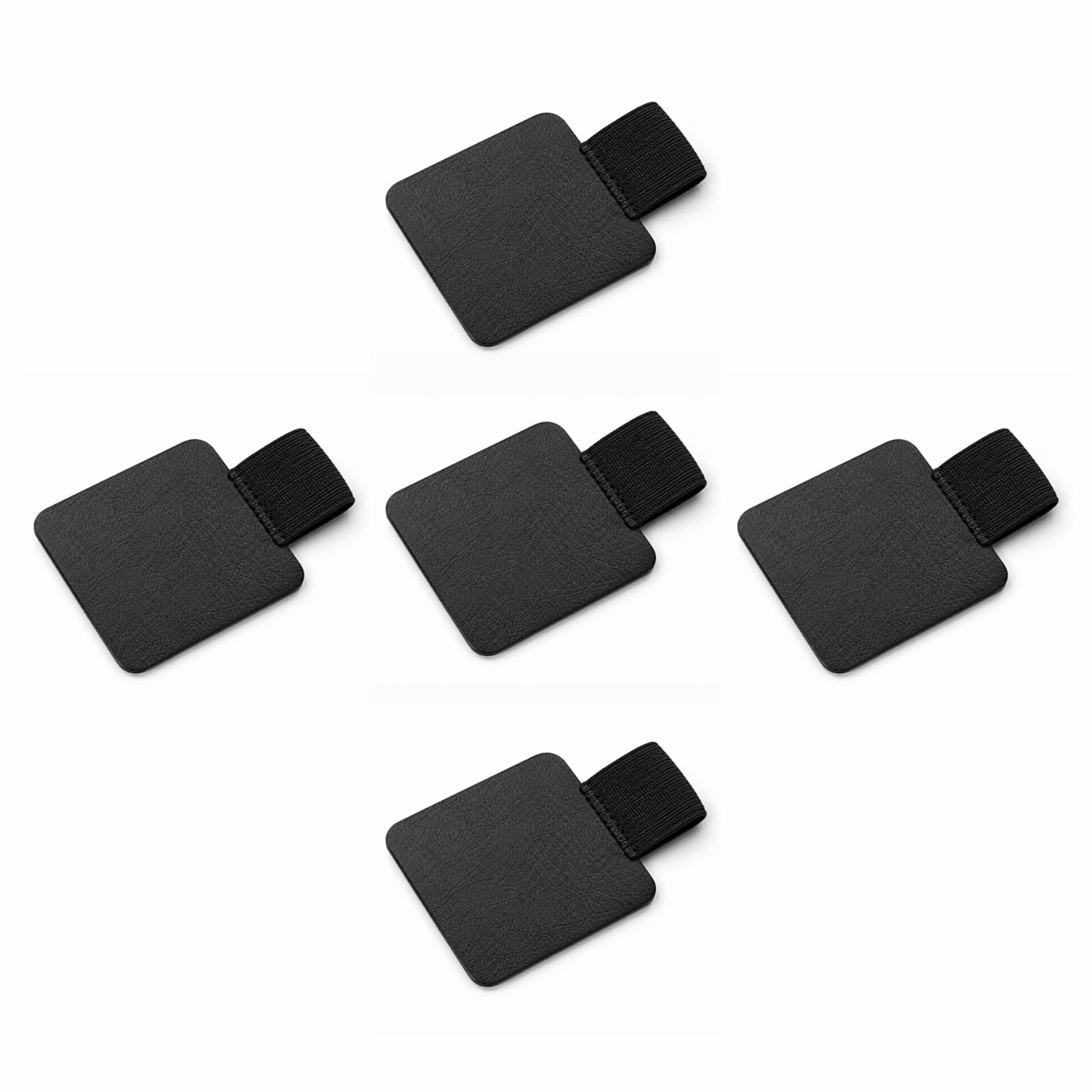 QIHAWN 6 Pack Self-Adhesive Pen Loops, Elastic Leather Pen Holders for Notebooks, Adjustable Pencil Rings for Journals, Diaries, Calendars & Tablets