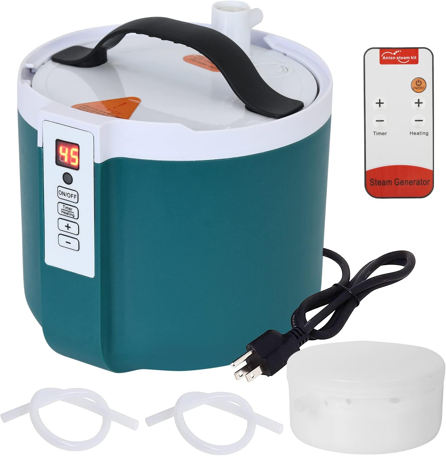 AYVEVTA Sauna Steamer Portable Pot 2Liters, Stainless Steel Steam Generator with Remote Control