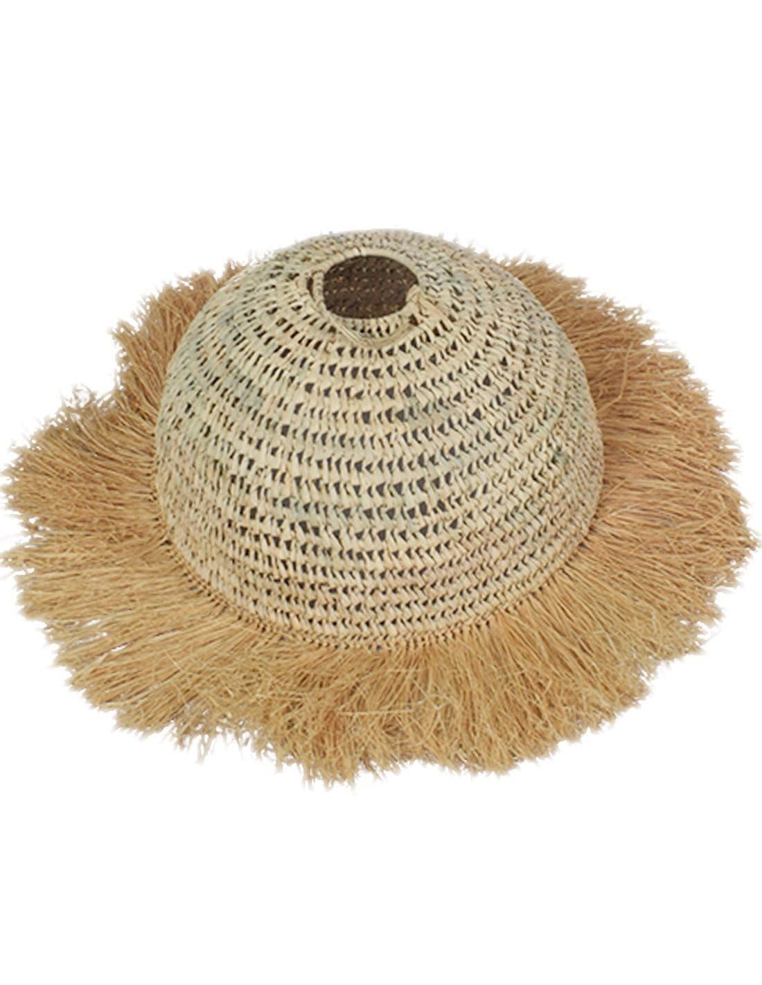 JARDIN202 - Lámpara de Techo de Rafia Maldiva – Pantalla Decorativa Natural 57x30cm | (Grande)