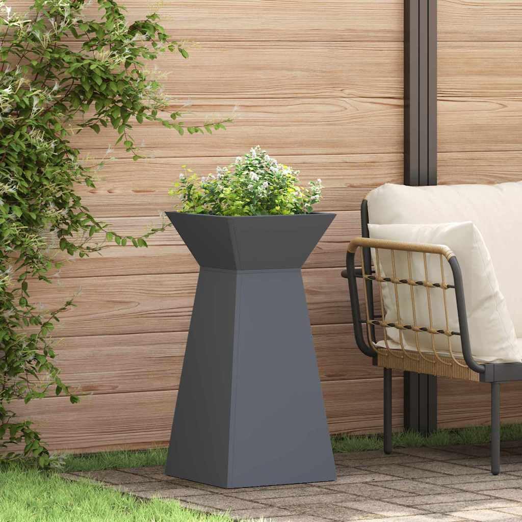 2er Set Säulen-Pflanzkübel Anthrazit 35x35x73 cm Blumenkübel | Stabile Pflanzgefäße für den Außenbereich. Ideal für dekorative Blumenarrangements auf Terrassen oder Balkonen.