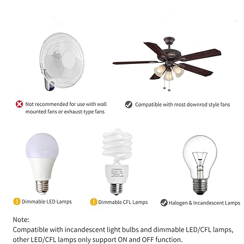 Miniatura 5 de Kit de control remoto para ventilador de techo para Harbor Breeze Hunter Allen+Roth Kichler - FAN-35T KUJCE9603 L3HFAN35T1