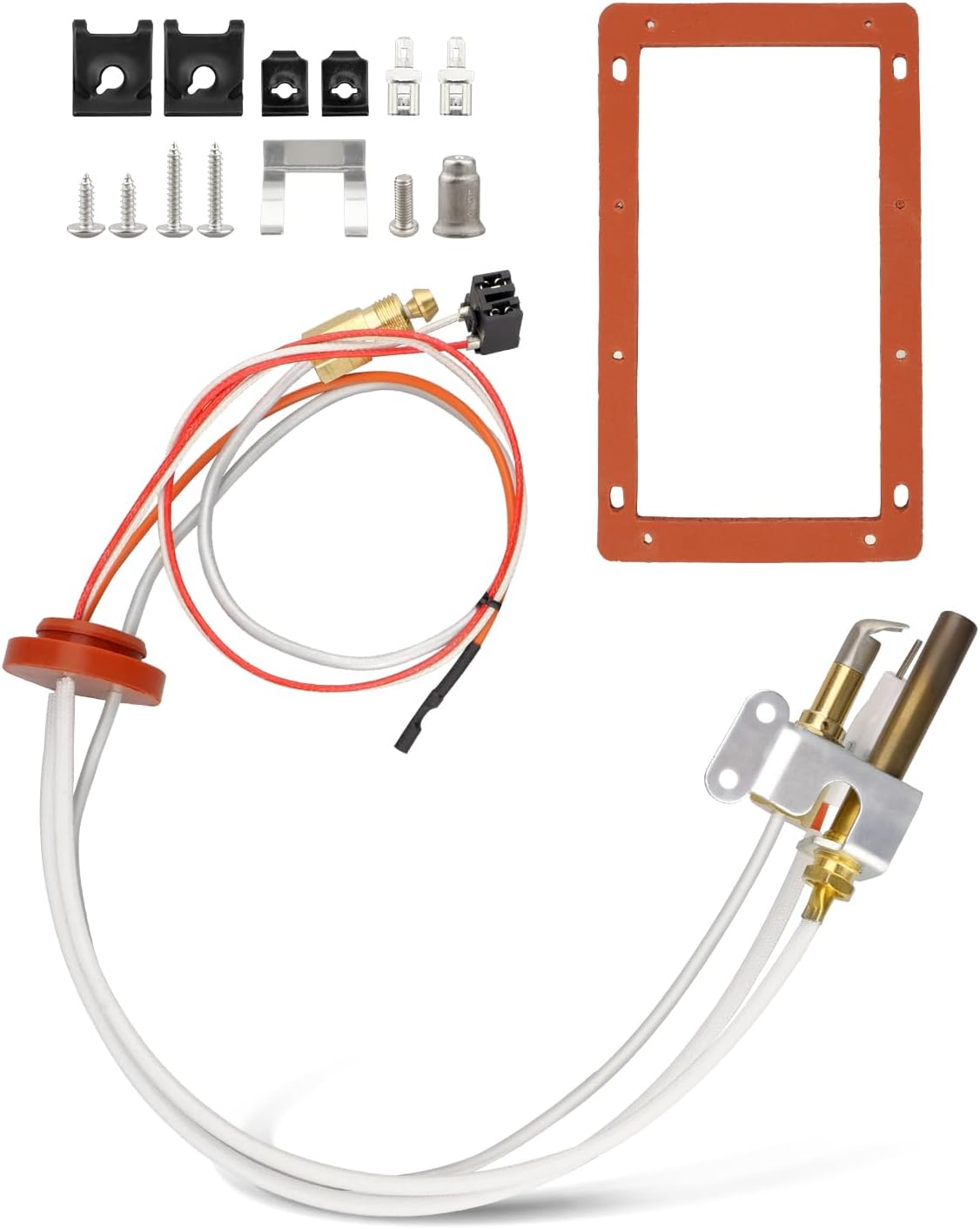 Pilot Burner Assembly Fit for Rheem/Ruud/Richmond Water Heater Parts, Replace SP21058 SP20824 SP20754 SP21059 SP20800, Burner Ignition Replacement with Thermopile and Sparker