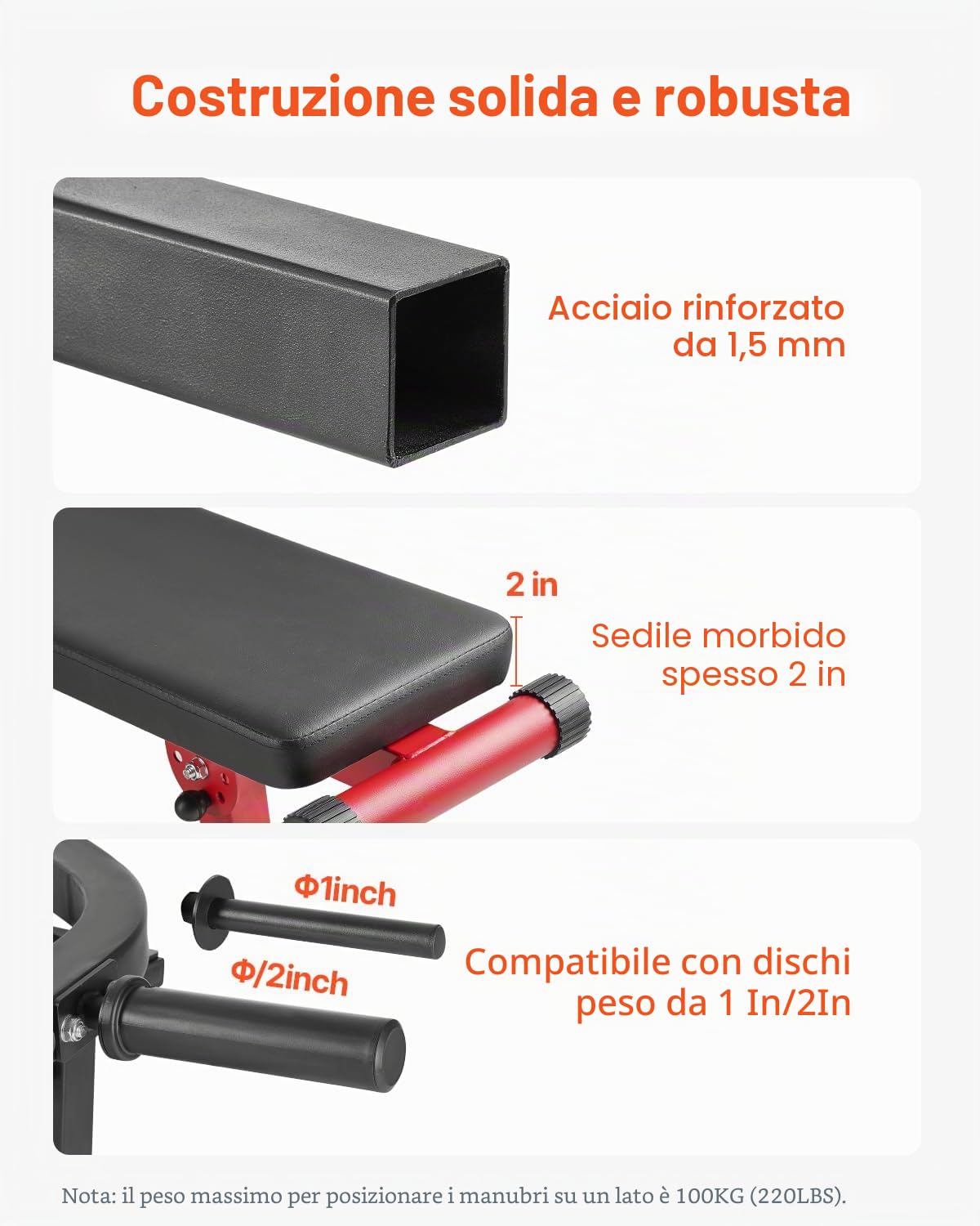 VEVOR Macchina per Pressa Toracica 1600 x 1550 x 760mm Set per Distensioni su Panca 204,11 kg Panca Inclinata Piana Regolabile con Bracci Convergenti Indipendenti, Attrezzatura per Palestra Domestica