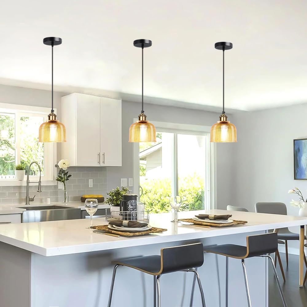 Lampadario a sospensione in vetro in stile industriale nordico