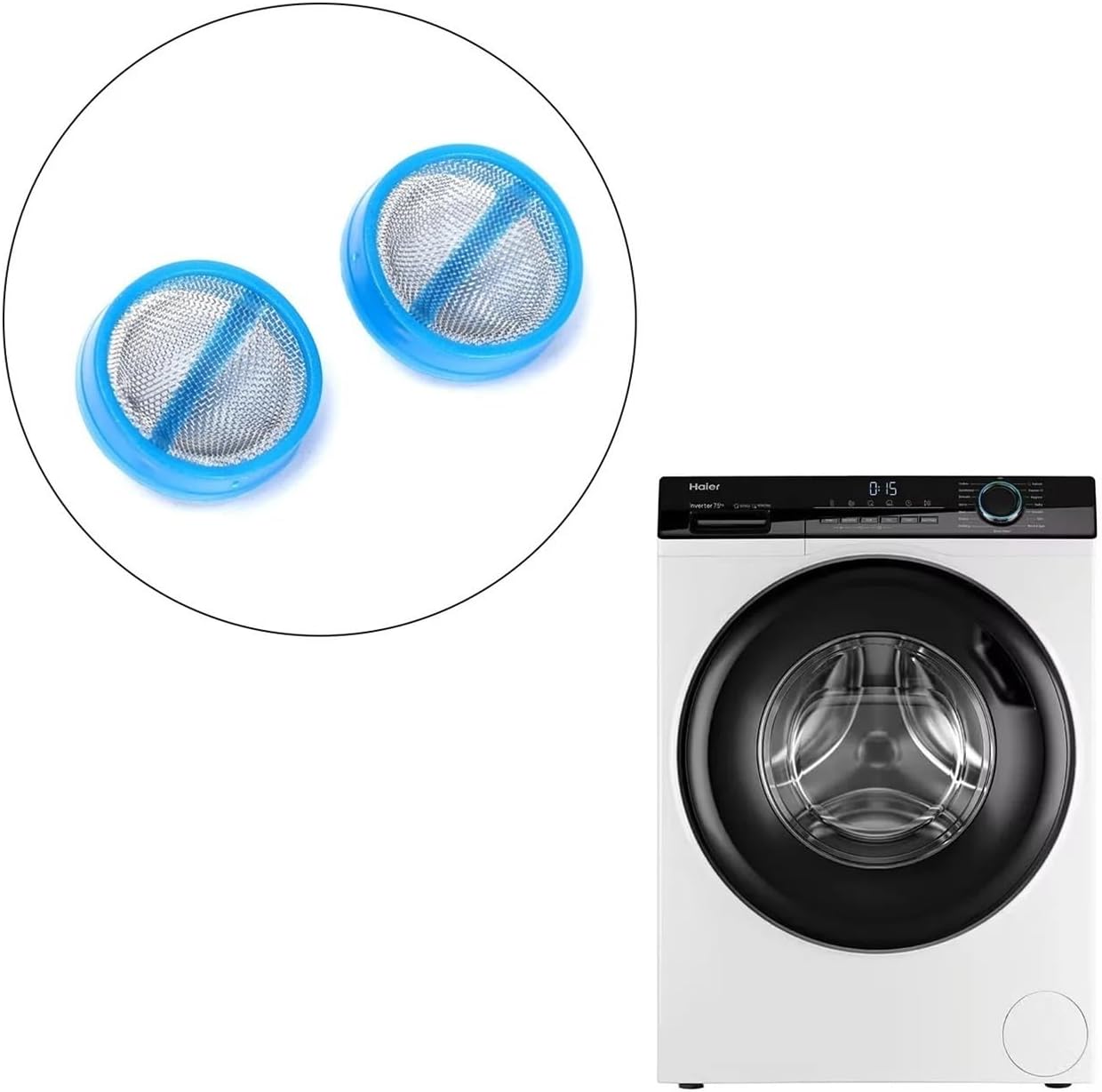 Washer Inlet Valve Filter Screen ，Compatible for Haier, ，Compatible for Samsung(20.2mm X 5.9mm) 10Pcs