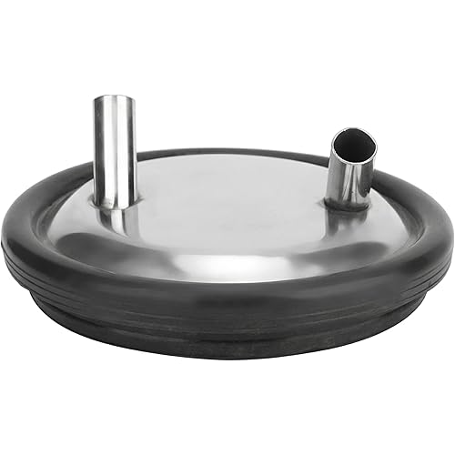 Milking Machine Bucket Lid, Stainless Steel Milk Bucket Lid and Gasket Two Open Lid for Milking Machine
