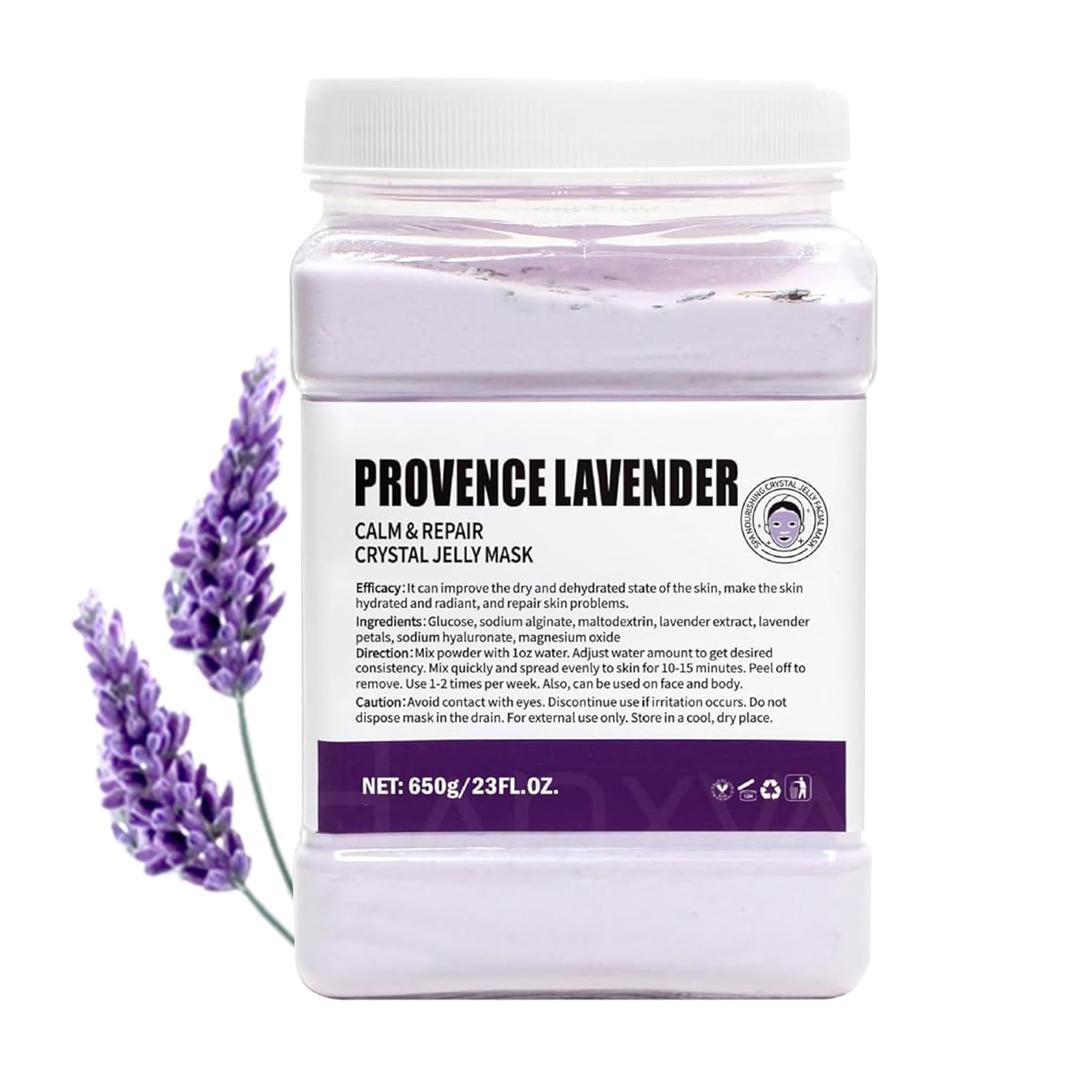 ChicNana Jelly Face Mask Peel Off Powder 650g Moisturizing and Hydrating Repair and Smooth Skin Care for Home Salon Spa (Lavender)