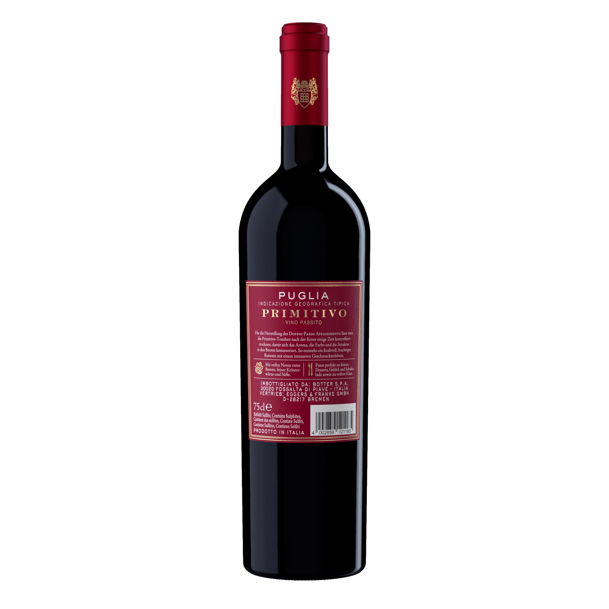 Doppio Passo Appassimento, Rotwein aus Italien (1 x 0,75l) (Packung mit 6)