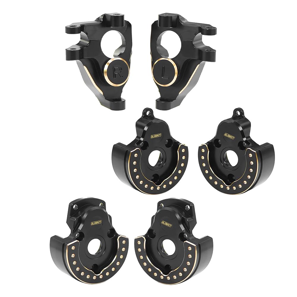 Photo 1 of GLOBACT 6PCS Brass RC Steering Knuckles Front Rear Portal Cover Weights for Vanquish F10 Portal Axle VS4-10 Phoenix LCG VRD 1/10 RC Crawler Upgrades Parts