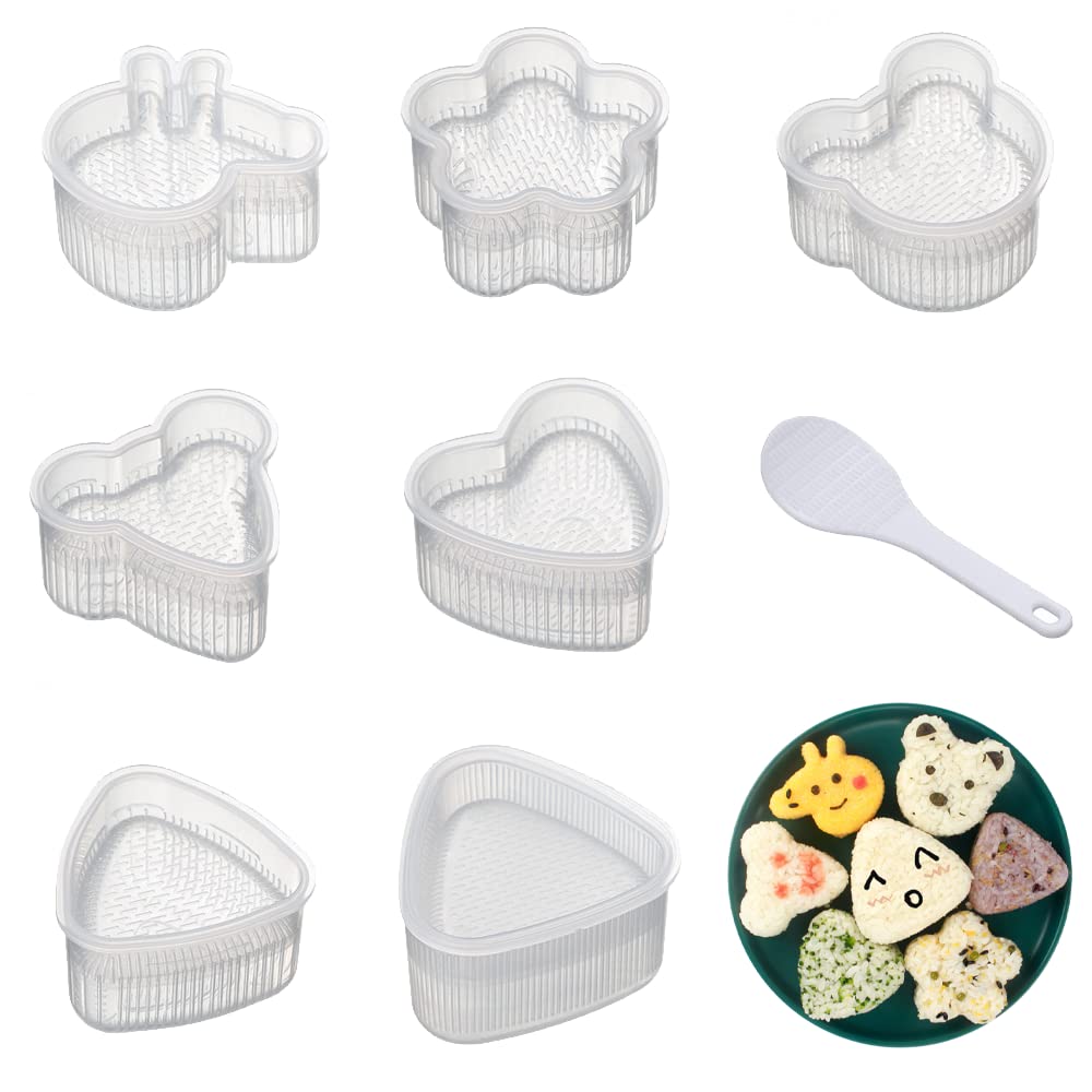Sponsored Ad – 8 Pcs Sushi Maker Kit Professional Triangle Sushi Mold Cute Cartoon Non-Stick Rice Ball Presses Mold for DIY Home Kitchen Cooking Sushi Rolling