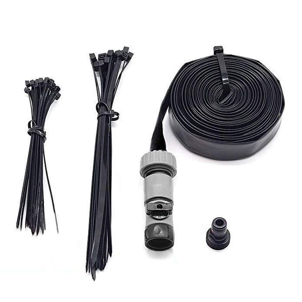 TBTBGXQ Trampoline Waterpark Sprinkler for Kids, Outdoor Water Park Fun Summer Water Games Yard Toys Sprinklers Backyard Water Park for Boys Girls(Black),12m