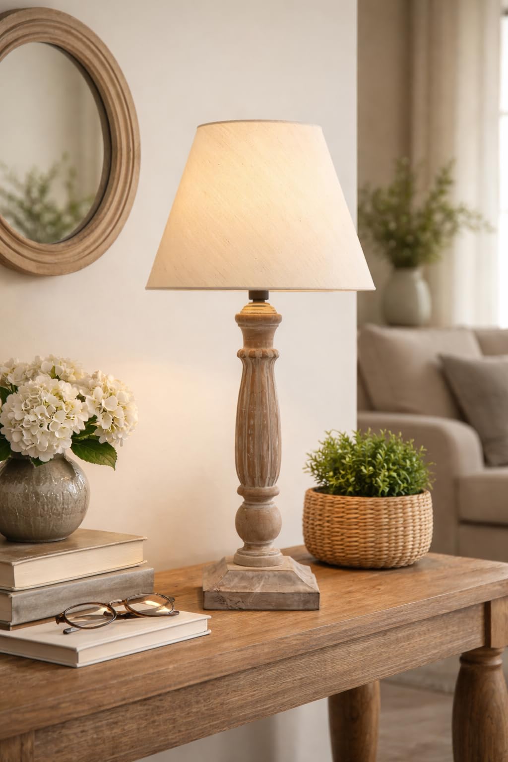 tu casa Mango Wood Table Lamp - Black & Print -12 tu casa Mango Wood Table Lamp - Black & Print -12