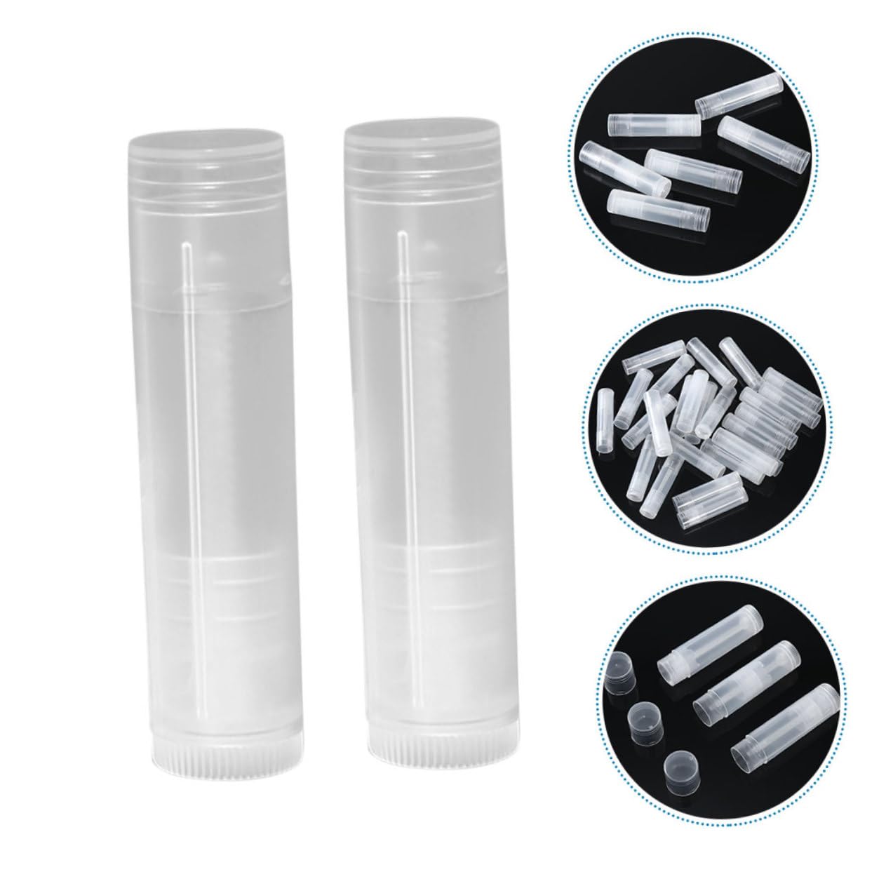 Gatuida Tubetti per Balsamo Labbra in Pp Trasparenti 100 Pezzi Leggeri Design Umanoide per Conservazione e Uso Creativo per Balsamo e Crema Labbra Fai da Te