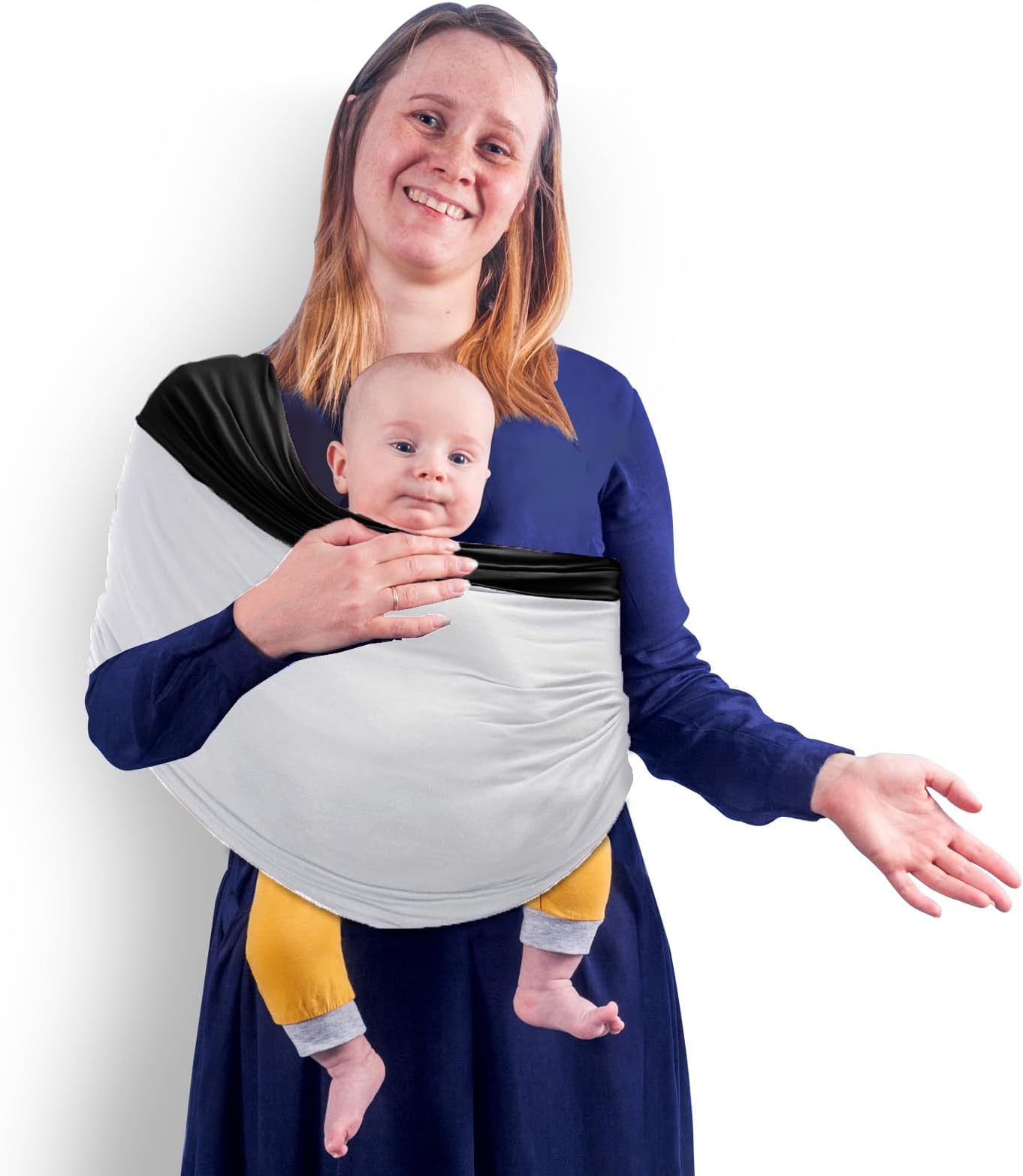 TKKOK Baby Wrap Carrier, Unisex Baby Carrier, Lightweight & Ultra Soft, Easy to Wear Baby Wrap, Perfect for Newborn Toddlers