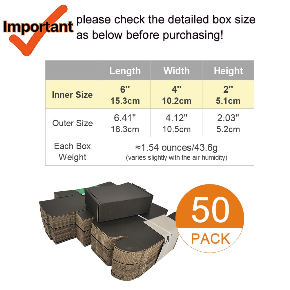 Royal Mail Versandkartons, Wellpappe, 15 x 10 x 5 cm, Schwarz, 50 Stück