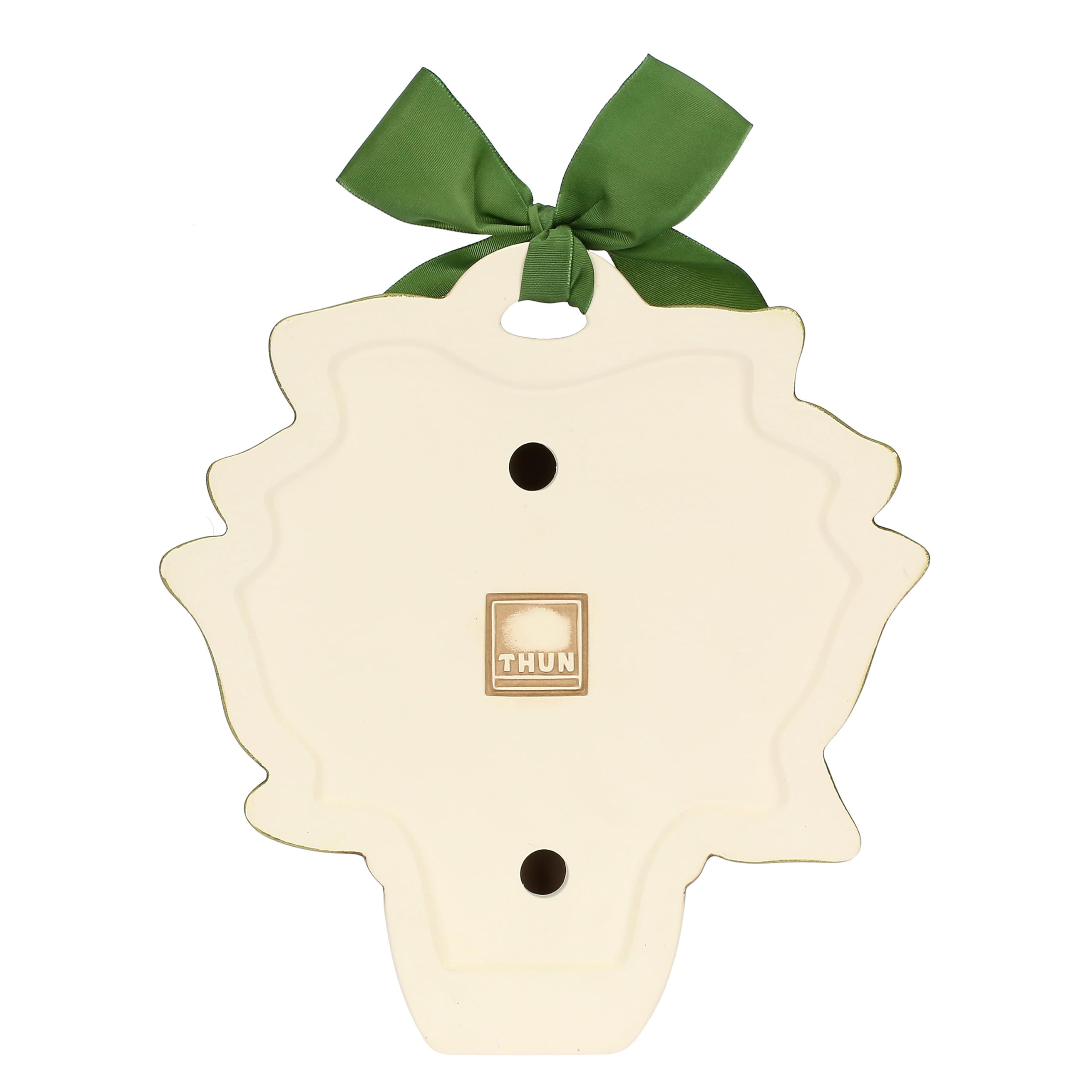 THUN, Formella con Girasoli in Ceramica Decorata a Mano, Versione Grande, Idea Regalo, 21 x 22.5 x 4.5 cm