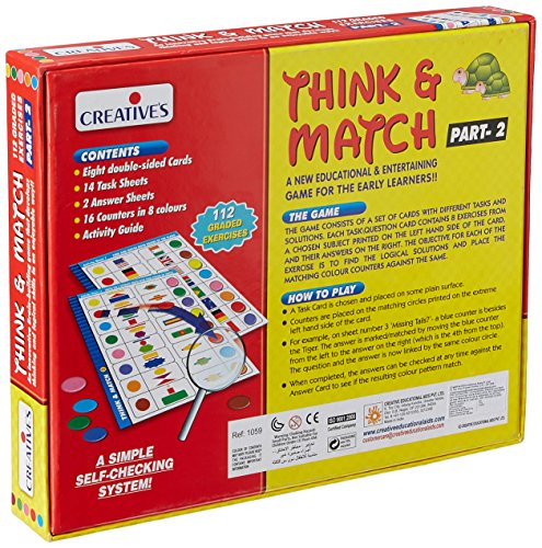 Image of CRE0686 What's Next - 2 Card Game (Multi-Color, 34 Pieces) CRE1059 Think and Match Part-2 Board Game (Multi-Color)