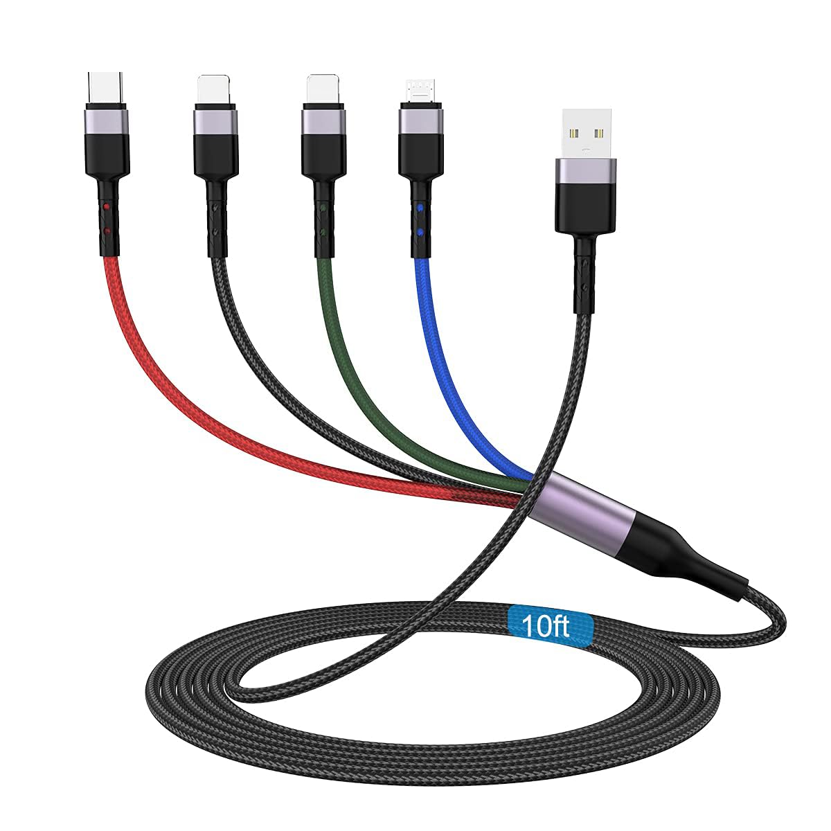 See full amazon price history chart for MTAKYI 3M/10Ft Multi 4 in 1 USB Universal iPhone Charging Cable,Lightning2+Type C+Micro USB Long Nylon Braided Phone Charger Cord Connector Adapter for Android/Apple/iOS/Samsung/LG/Huawei/XiaoMi MTAKYI 3M/10Ft Multi 4 in 1 USB Universal iPhone Charging Cable,Lightning2+Type C+Micro USB Long Nylon Braided Phone Charger Cord Connector Adapter for Android/Apple/iOS/Samsung/LG/Huawei/XiaoMi (B09BYZP9FW) Amazon Price History, Amazon Price Tracker