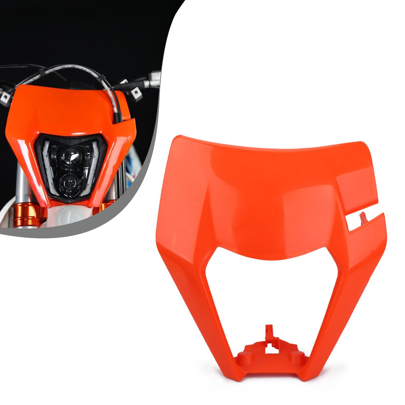 Mascherina Faro Moto per 125 150 250 300 350 450 500 EXC XCW EXC-F 2017 2018 Dirt Bike Enduro Motocross Supermoto-Arancione