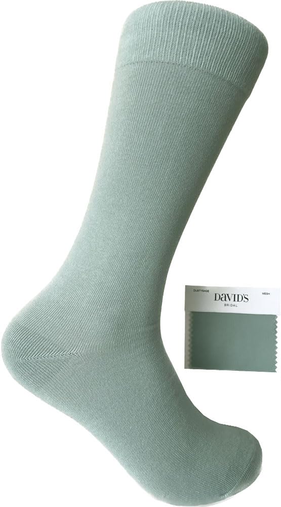 Triple M Plus Men's Dusty Sage Green Dress Socks