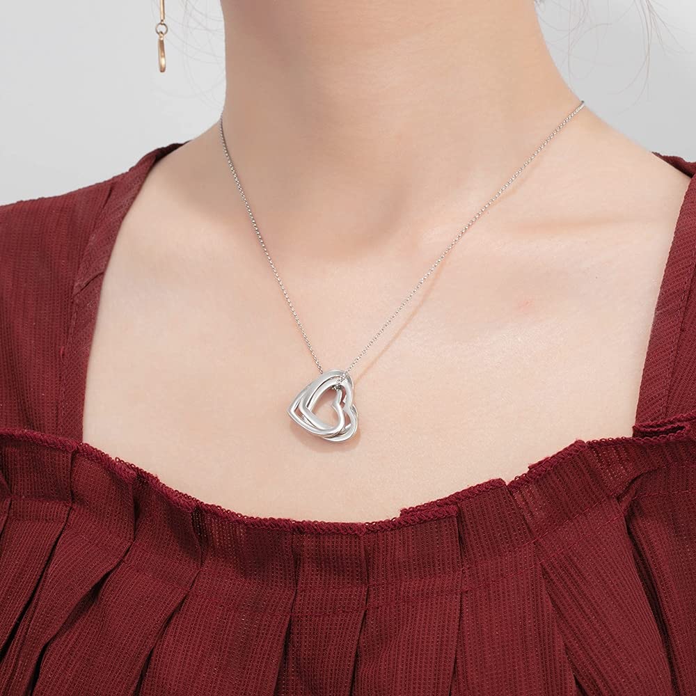collana con nome con cuori collane multicerchio personalizzate gioielli in 925