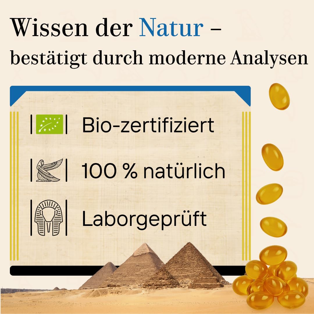DYNAMIS Bio Schwarzkümmelöl Kapseln Vegan 120 Stück – Kaltgepresst & Nativ – 100% Rein