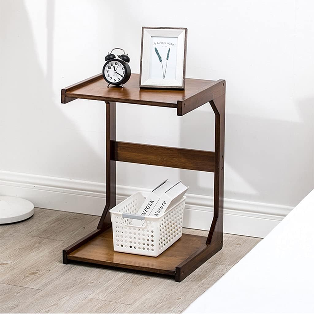 Book cartPrinter Stand Mobile Printer Stand, 2 Tier Printer Cart with Storage Shelf Office Storage Rack/Shelf on Wheels Document Organizer Table for Bedroom Bedside for Home,Office/Brown