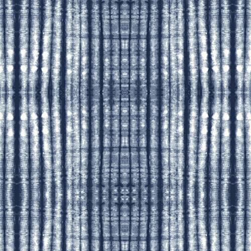 Image of Arden Outdoor Deep Seat Cushion Set (4-Pack), 24 in x 24 in, Weather-Proof, Rain-Proof, Fade Resistant Patio Cushion for Chair, Sofa, and Couch Blue Shibori Stripe