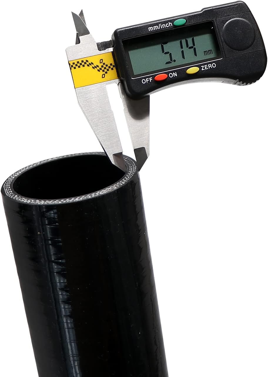 ID 3" to 4", Leg Length 8" (203mm) 90 Degree Reducer Silicone Hose, 4-Ply Reinforced Universal Silicone Radiator Elbow Coupler for Intake/Turbo/Intercooler Pipe