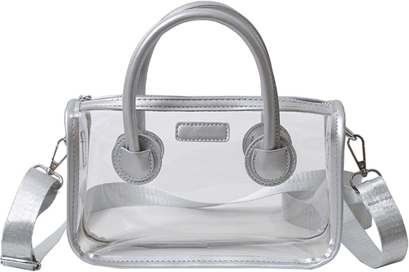 WREWING Clear Bag for Stadium Approved PVC Handbag for Women Crossbody Purse Shoulder Bag for Events Concerts Travel Daily