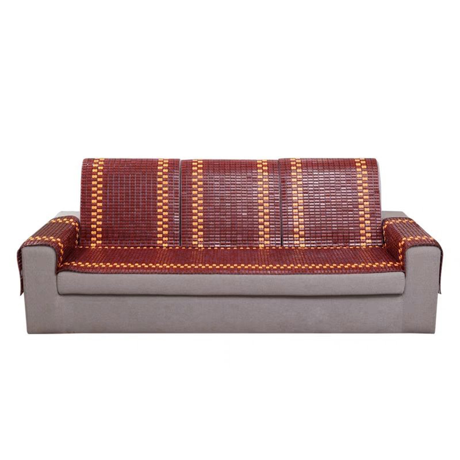 Natural Colchoneta para Bamboo Colchón,Mahjong Esterilla de Bambú de Hielo,Refrescante Transpirable Colchoneta de Verano Plegable,para Sala de Estar,Sofá,Cama,Ancho X Largo (55x180cm)