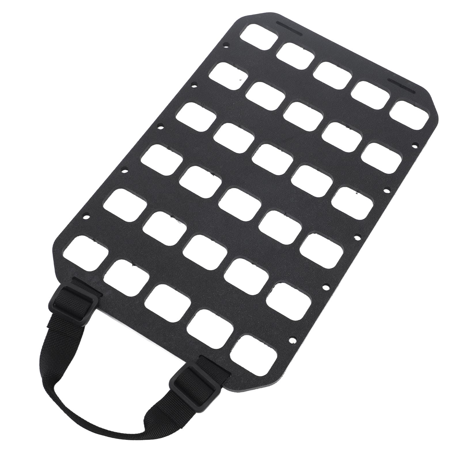 Tbest Panel Molle, Paneles Molle Rígidos Negro con Asa Diseo de Orificios Fijos de PP Panel Organizador Molle para Caja de Pared Mochila Asiento Trasero Organizador de Automóvil