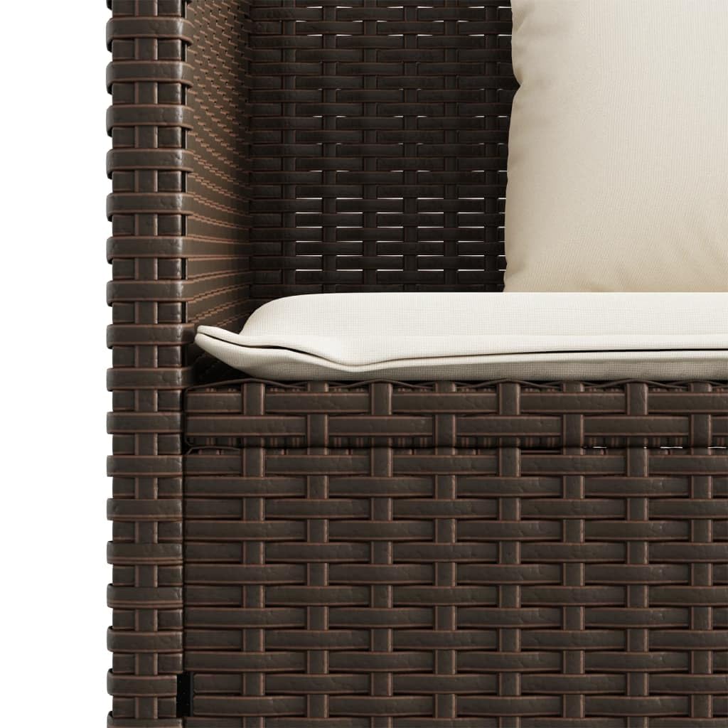 Gecheer Panca da Giardino, con Cuscini, 120x50x90,5 cm, Rattan PE e Acciaio Verniciato a Polvere, per Esterno, Seduta Comfortevole con Spazio di Archiviazione sotto la Seduta