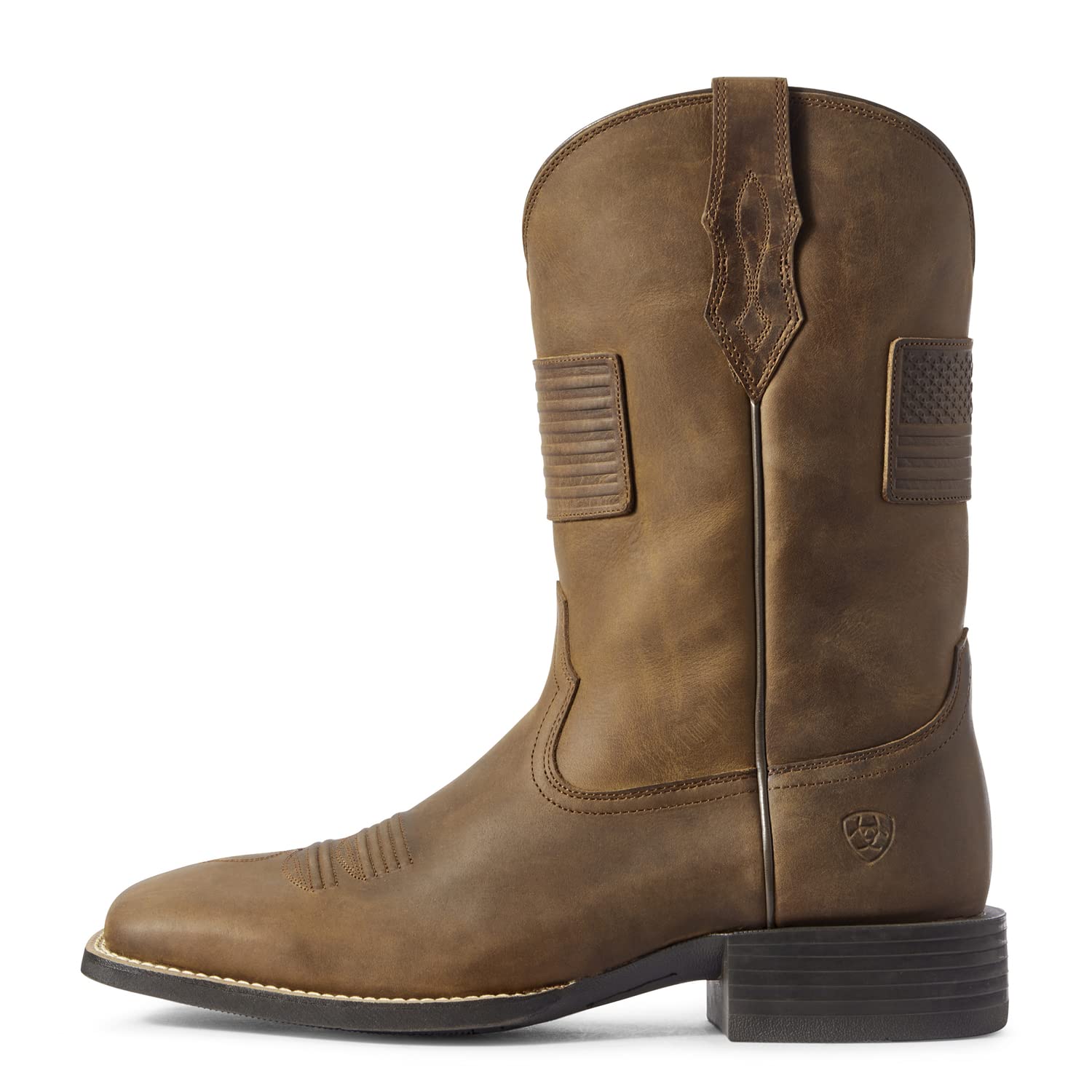 Ariat Mens Sport Patriot II Western Boot Distressed Tan 10 Wide