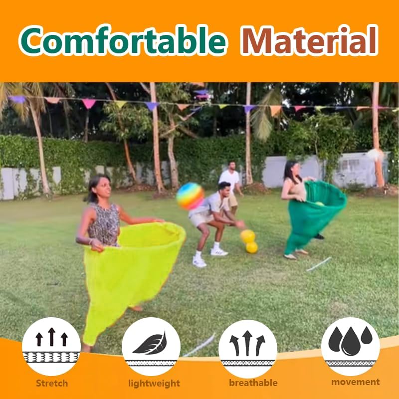 granny pants yard game, granny pants outdoor party game granny pants outdoor game with bouncy balls and pump fun family reunion & adult yard games for groups yellow+green+red+blue 4