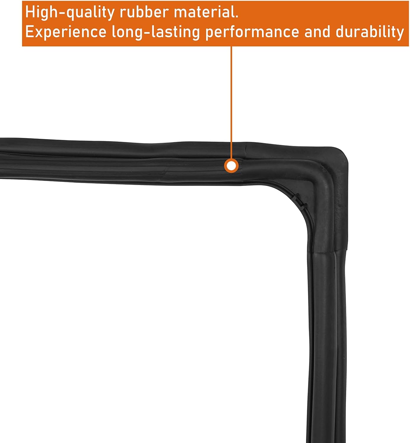 Hooke Road Front Full Door Weatherstrip Seal Right Passenger Side for 2007-2018 Jeep Wrangler JK, Rubber Sealing Strip OEM Replacement 55395274AW