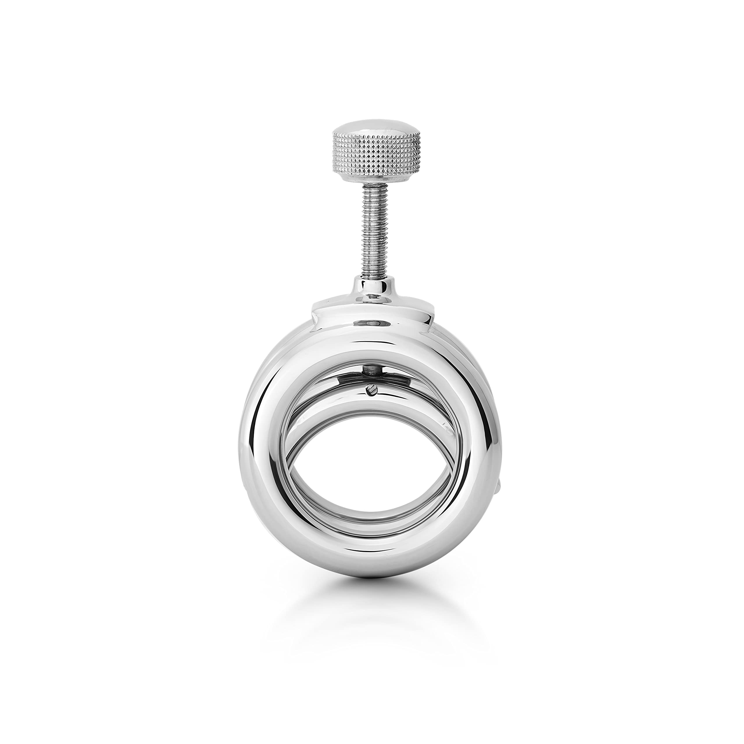 Anello per testicoli in metallo con spremiagrumi per testicoli, CBT SM Bondage, giocattolo erotico per uomini (35 mm)