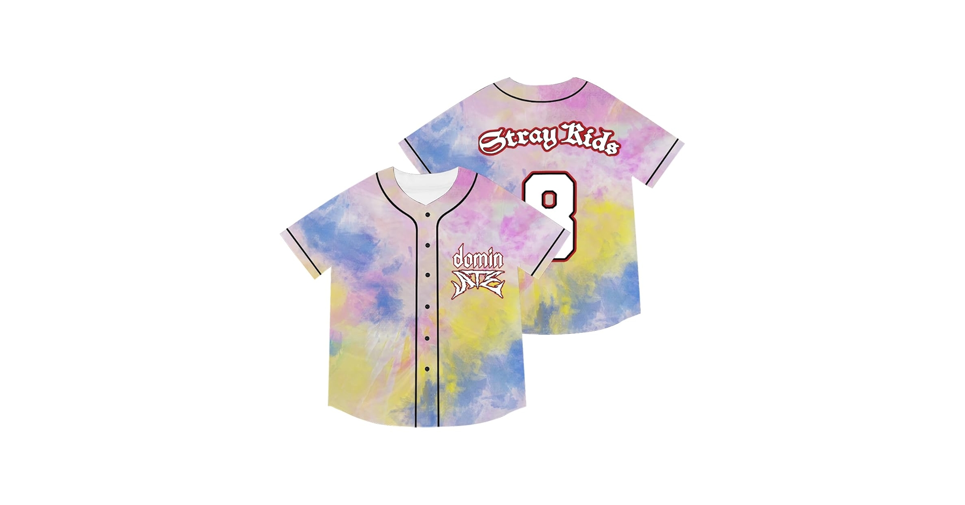 CHDTUOPQ SKZ Stray Kids 8 Jersey Dominate World Tour Merch CHDTUOPQ SKZ Stray Kids 8 Jersey Dominate World Tour Merch