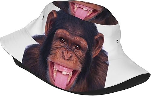 Miniatura 2 de Big Monkey Orangotan - Sombrero de pescador de cara de orangotán, sombrero de verano para playa, sombrero de sol para viajes al aire libre, sombrero