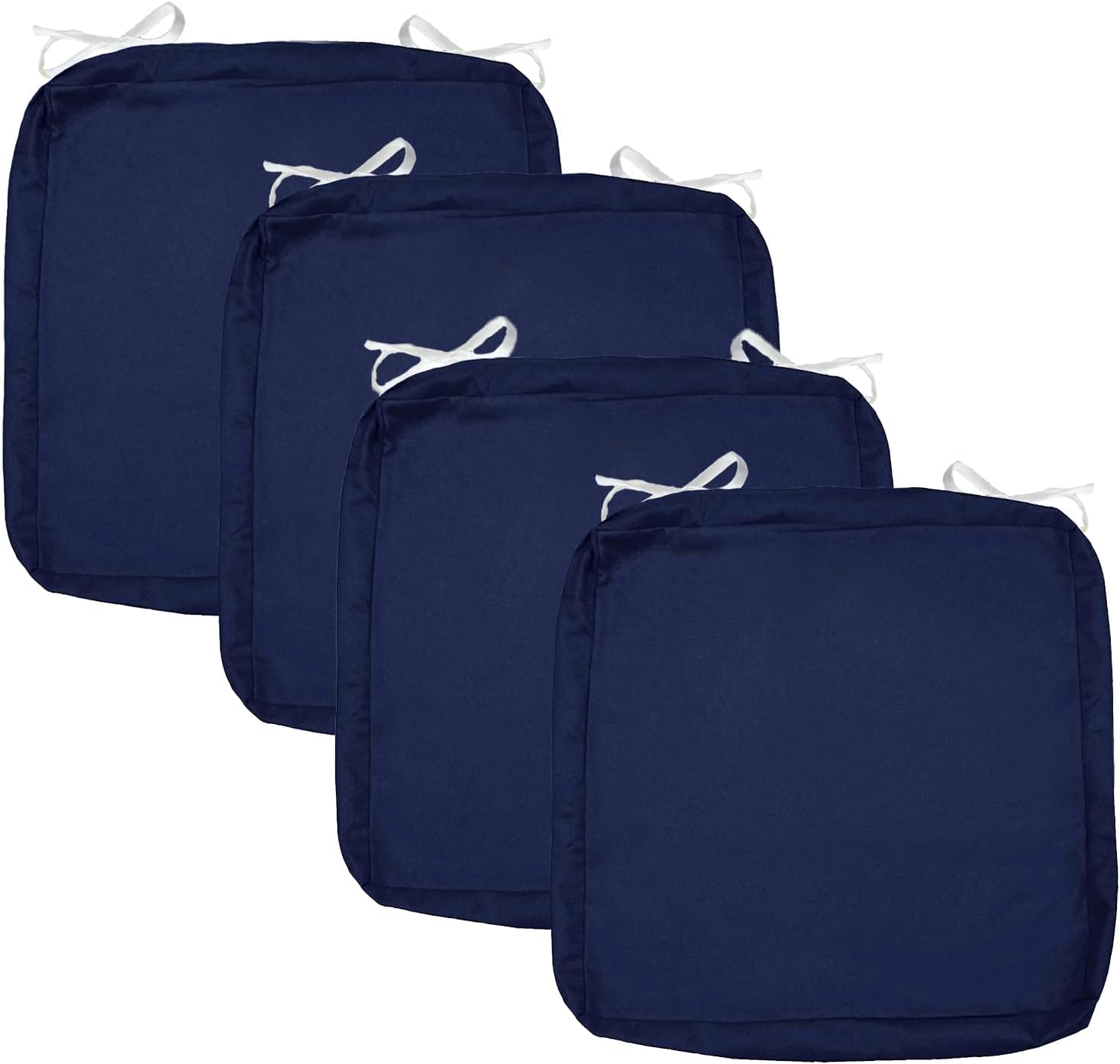 sqodok patio cushion covers, waterproof outdoor cushion covers replacement, patio cushion seat slicovers for sectional sofa, chair, outdoor wicker patio sofa (blue, 18"x18"x2"-4 pack-cover only) 18"x18"x2"-4 pack-cover only blue